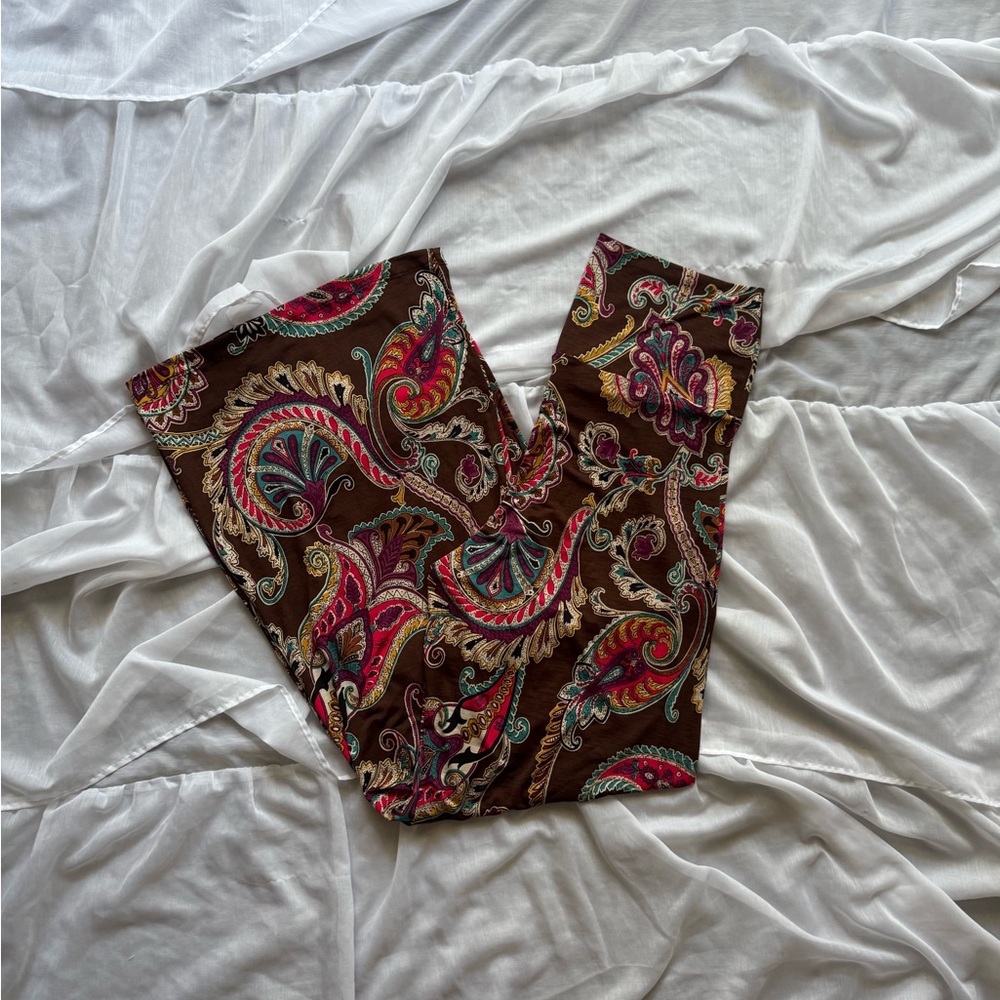 2 B Together Paisley Print Palazzo Pants - Picture 8 of 10